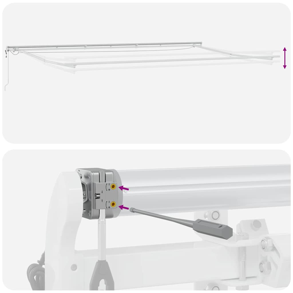 Skrovita tenda S LED lampica Narančasta i smeđa 600 × 350 cm