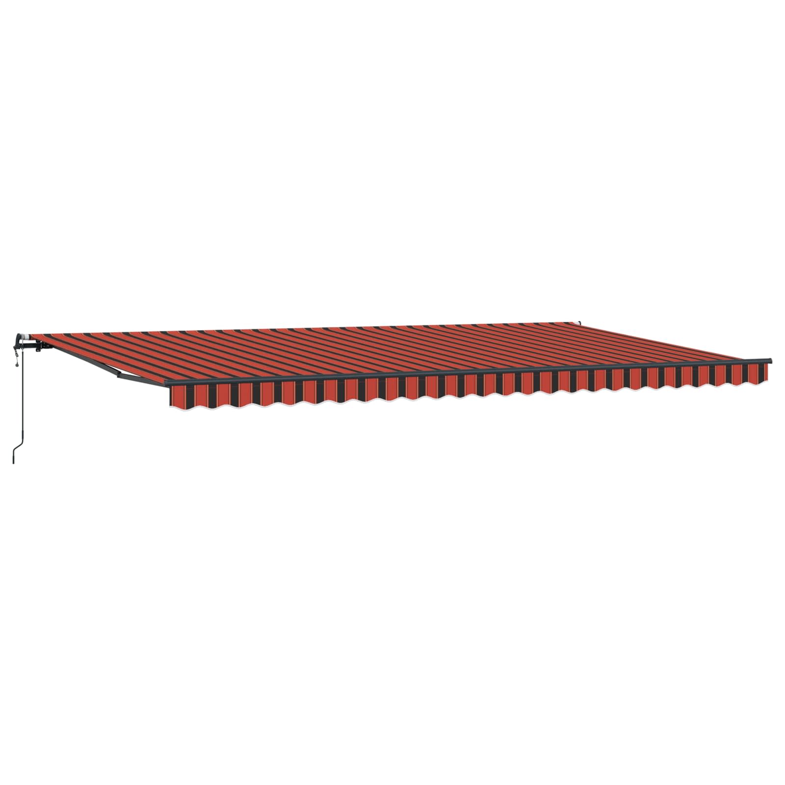 Skrovita tenda narančasta i smeđa 600 × 350 cm