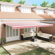 Skrovita tenda Crvena i bijela 600 × 350 cm