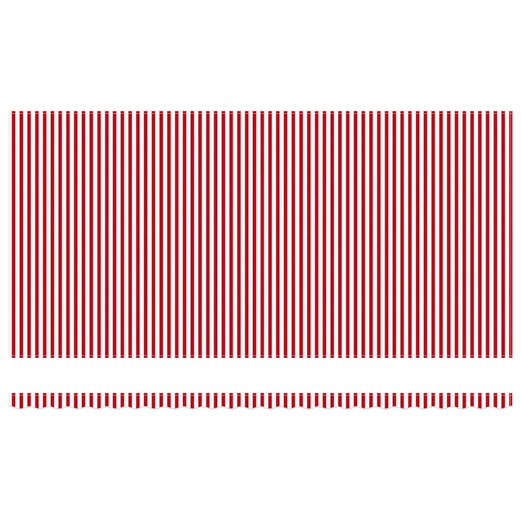 Skrovita tenda Crvena i bijela 600 × 350 cm Tkanina i čelik