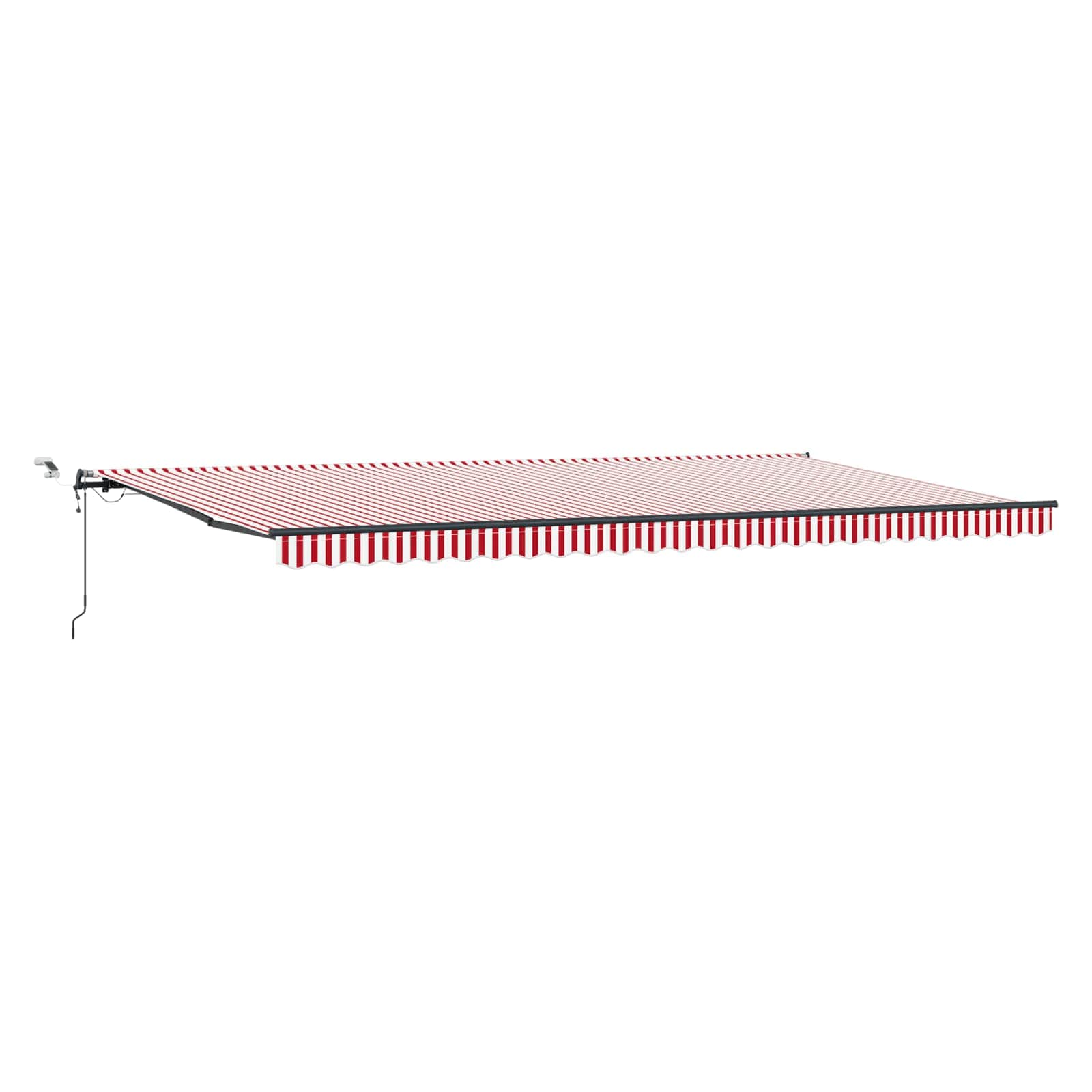 Tkanina za tende s Crvena i bijela 600 × 350 cm Poliester