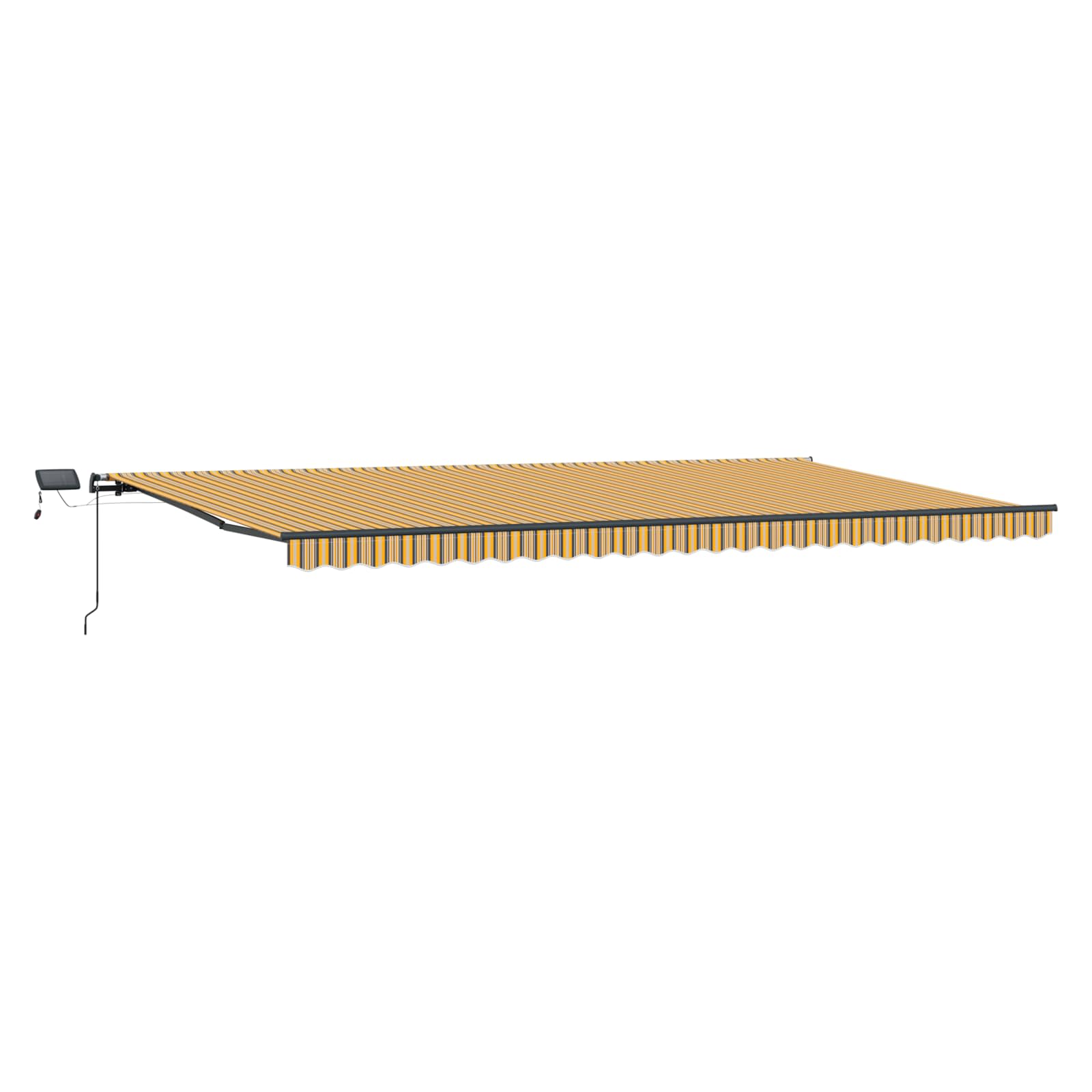 Skrovita tenda S LED lampica Šareni 600 ×350 cm tkanina