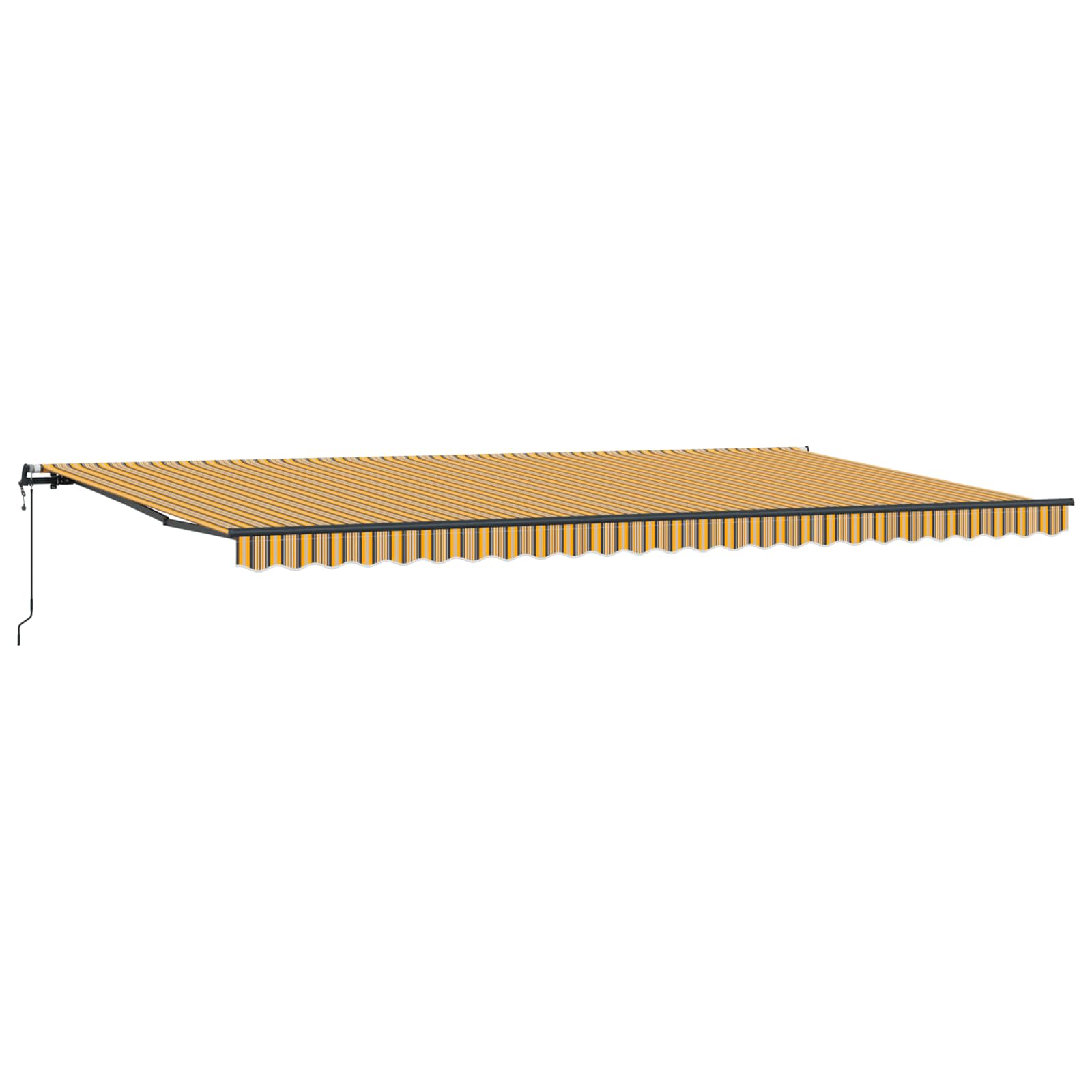 Skrovita tenda Šareni 600 × 350 cm Tkanina i Aluminij