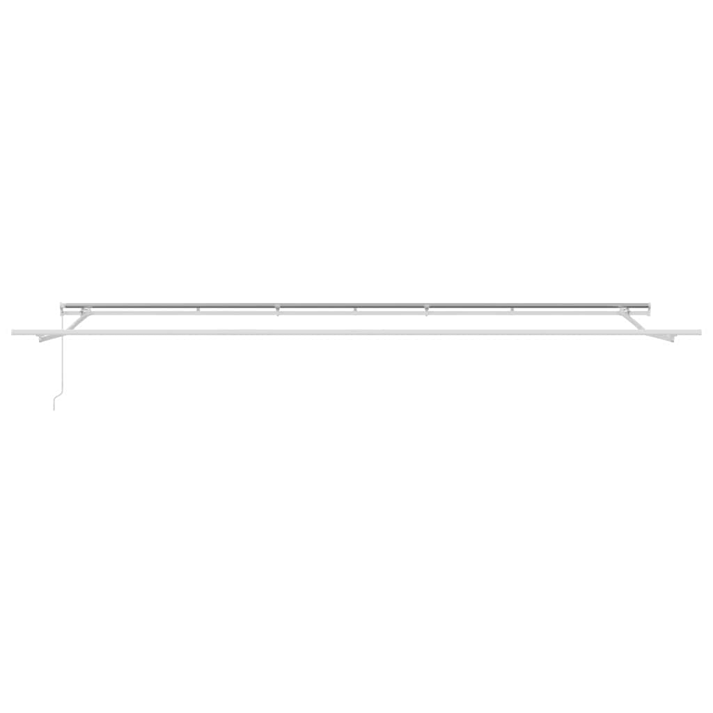 Skrovita tenda Bež 600 × 350 cm Poliester i aluminij