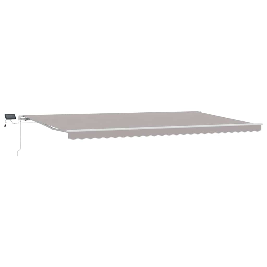 Skrovita tenda Svijetlo siva 600 × 350 cm Tkanina i čelik