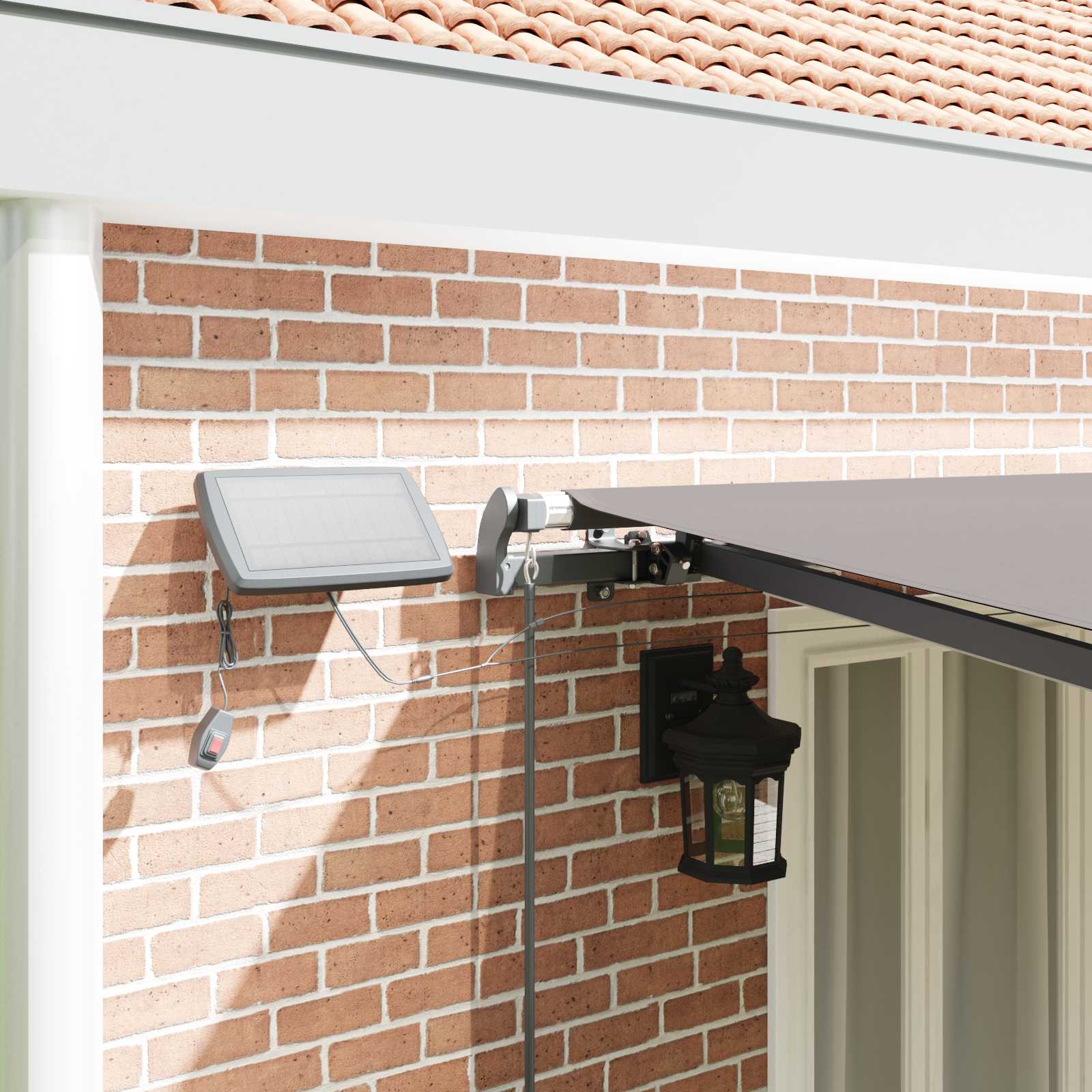 Skrovita tenda S LED lampica Svjetlosiva 600 ×350 cm tkanina