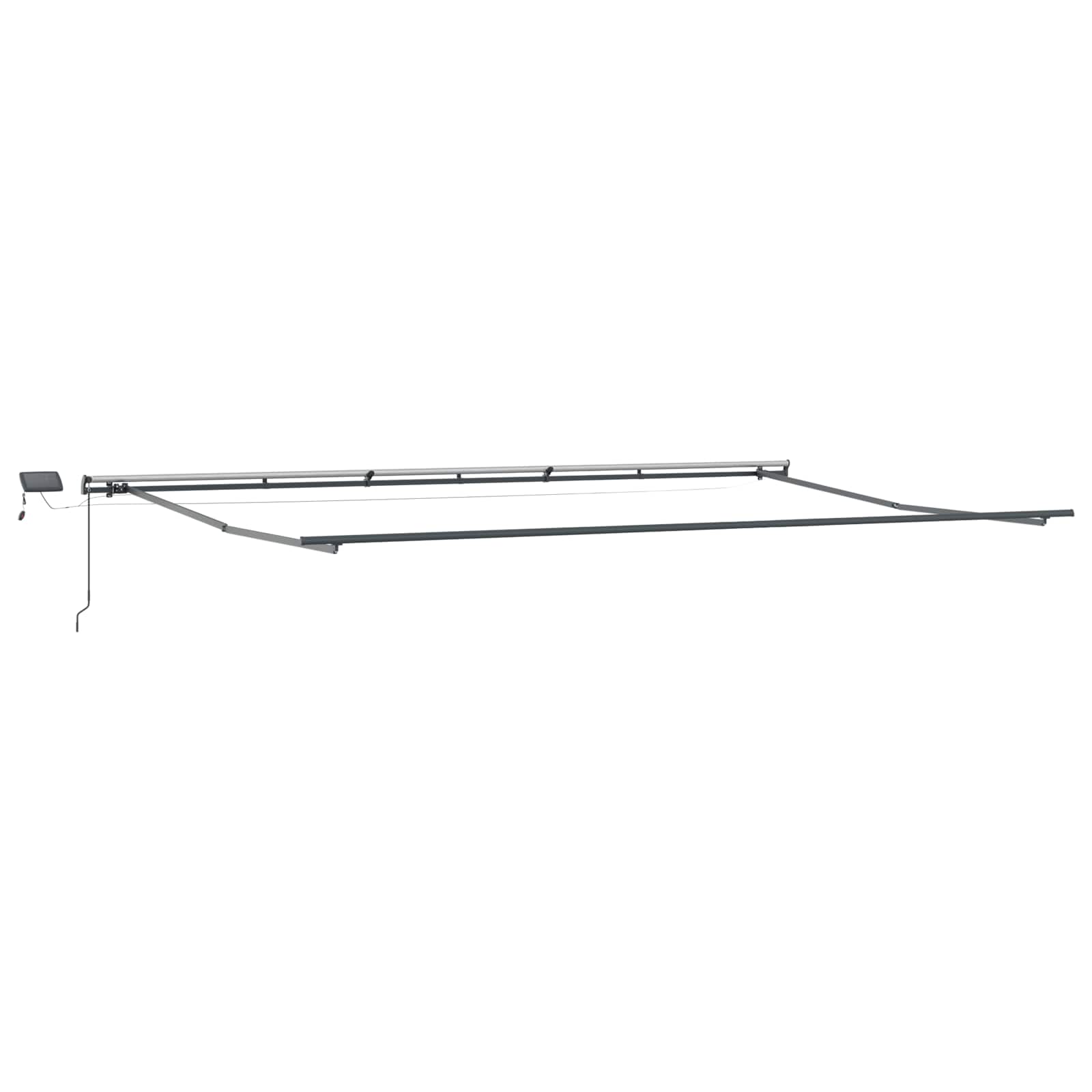 Skrovita tenda S LED lampica Svjetlosiva 600 ×350 cm tkanina