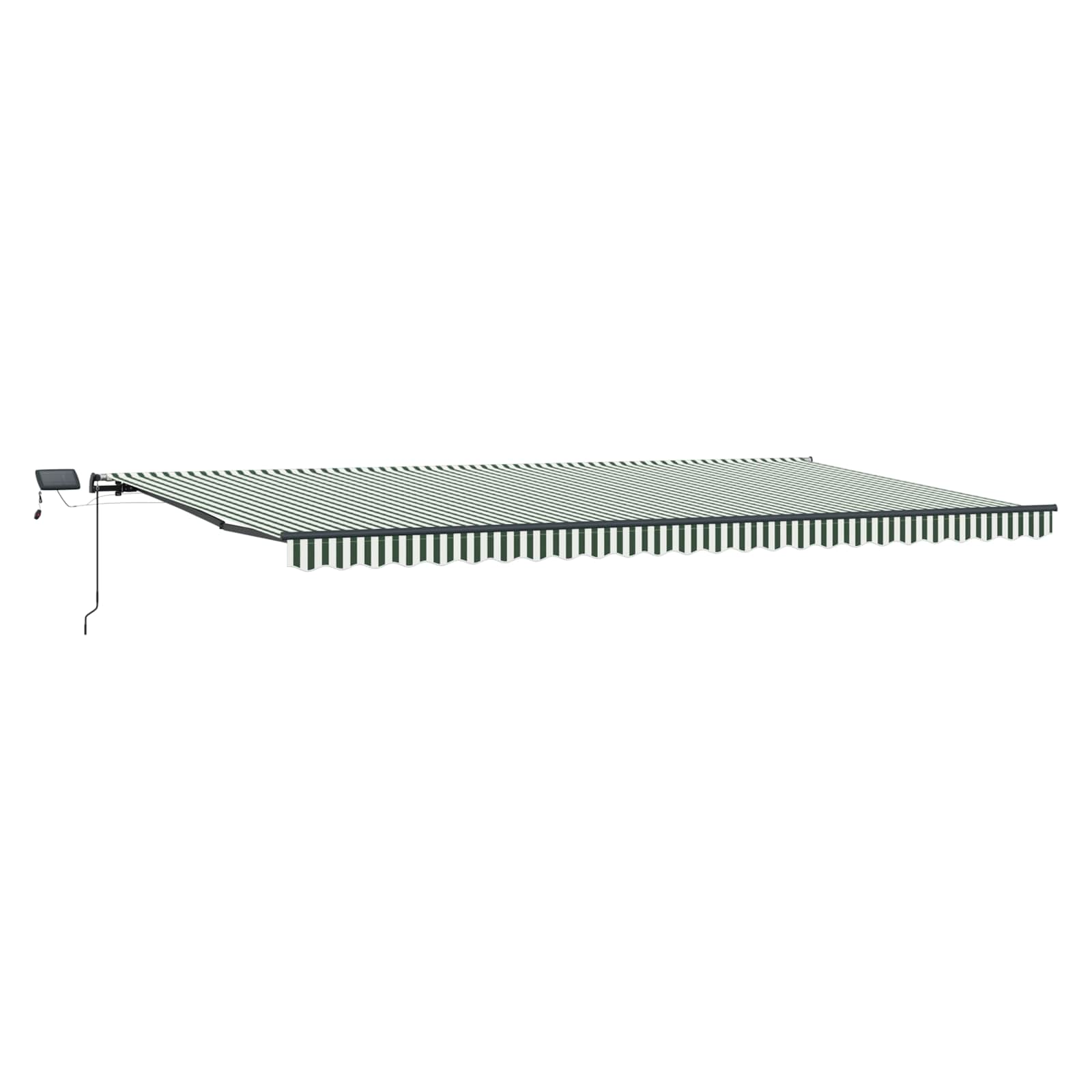 Povlačivi tende Zelena i bijela 600 × 350 cm Tkanina i Aluminij