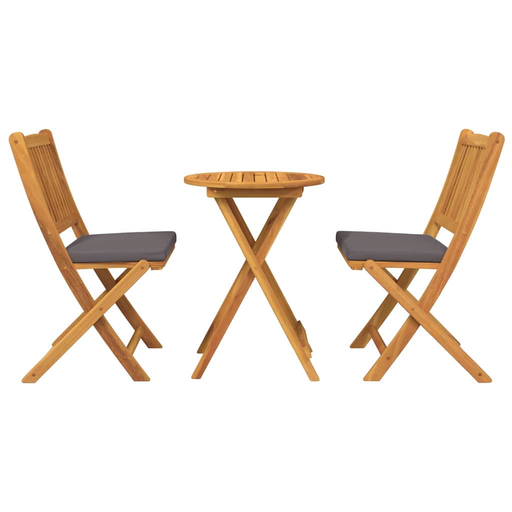 Bistro set za vrt 3 pcs Smeđa Čvrsto drvo akacije