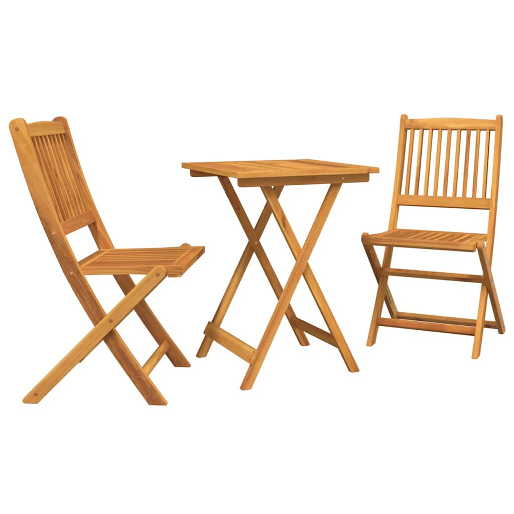 Bistro set za vrt 3 pcs Smeđa Čvrsto drvo akacije