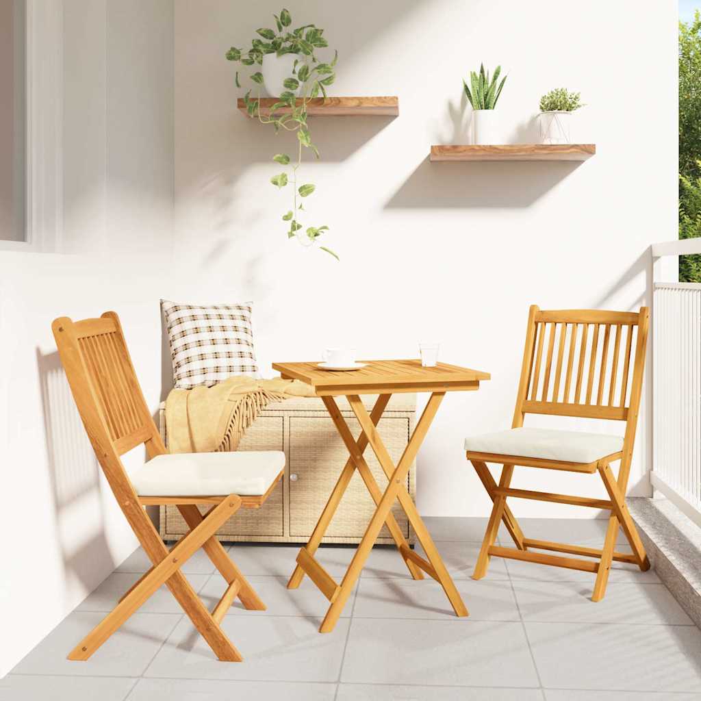 Bistro set za vrt 3 pcs Smeđa Čvrsto drvo akacije