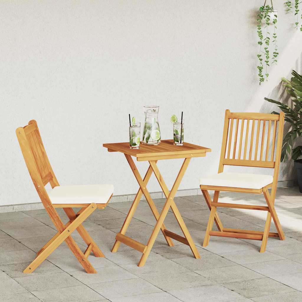 Bistro set za vrt 3 pcs Smeđa Čvrsto drvo akacije