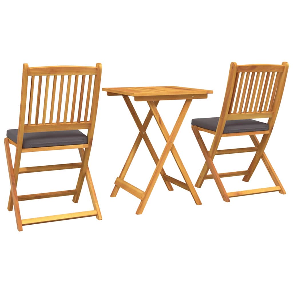Bistro set za vrt 3 pcs Smeđa Čvrsto drvo akacije