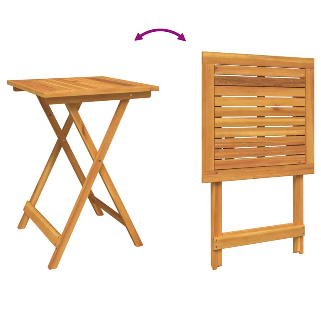 Bistro set za vrt 3 pcs Smeđa Čvrsto drvo akacije