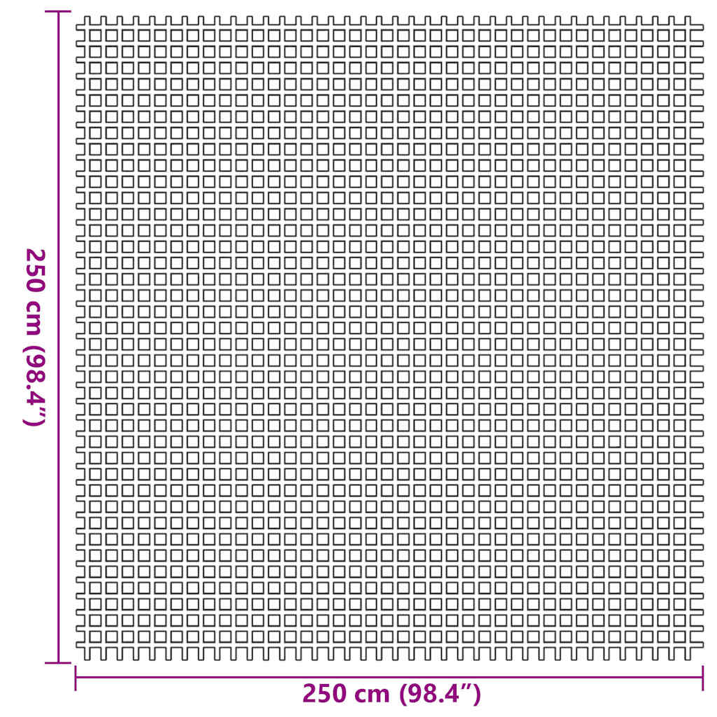Teppi za šator Antracit 250 x 250 cm Poliester