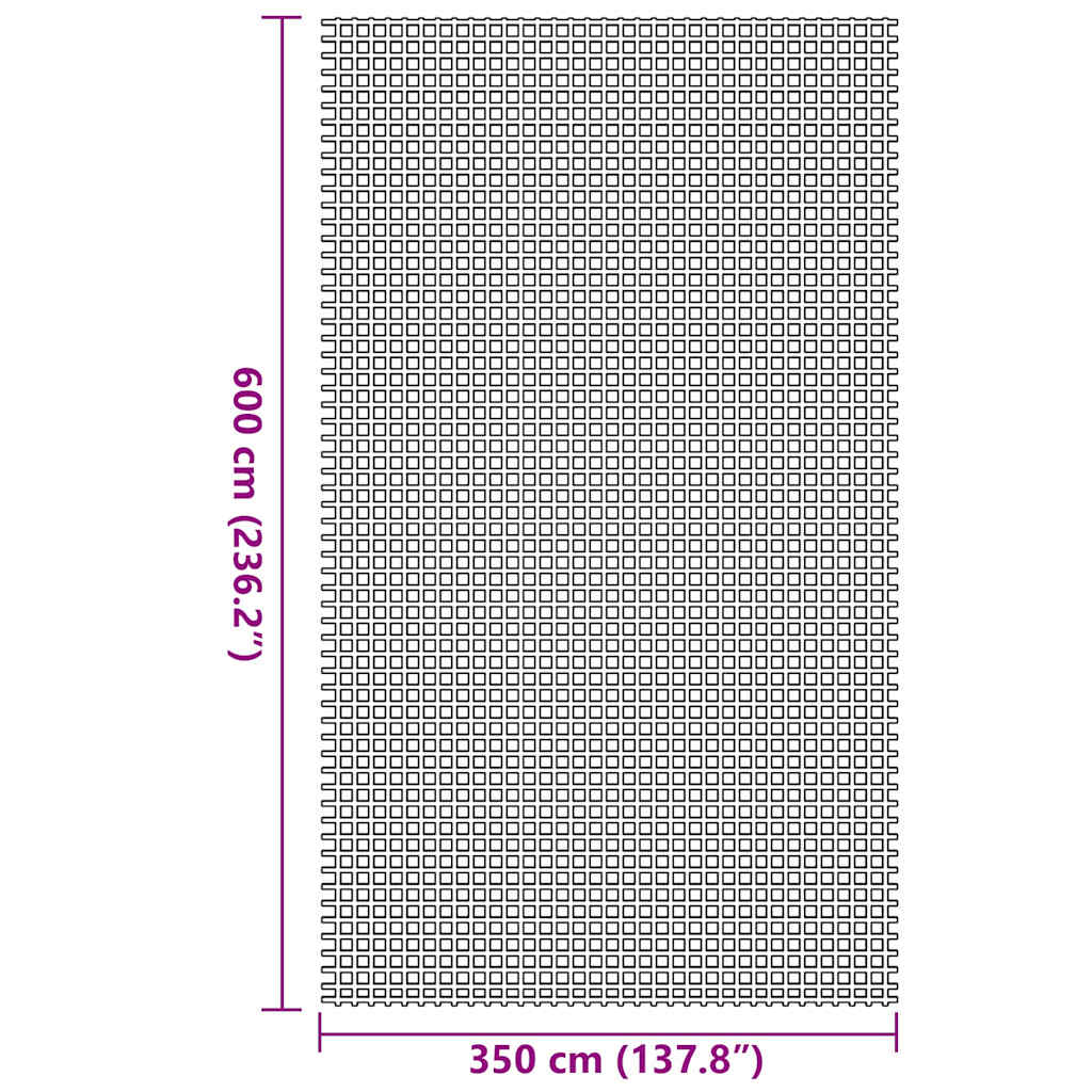 Teppi za šator Antracit 600 × 350 cm Poliester