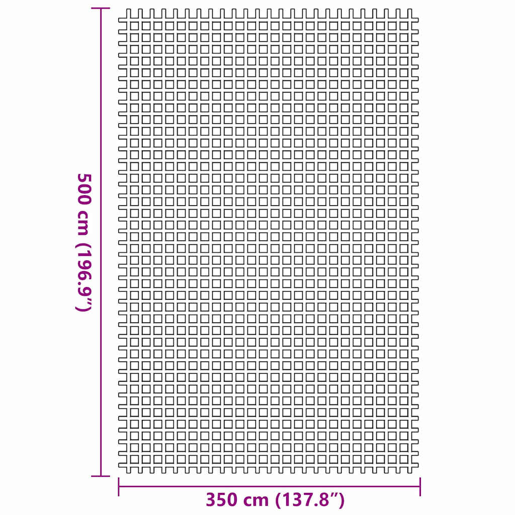 Teppi za šator Zelena 500 × 350 cm Poliester