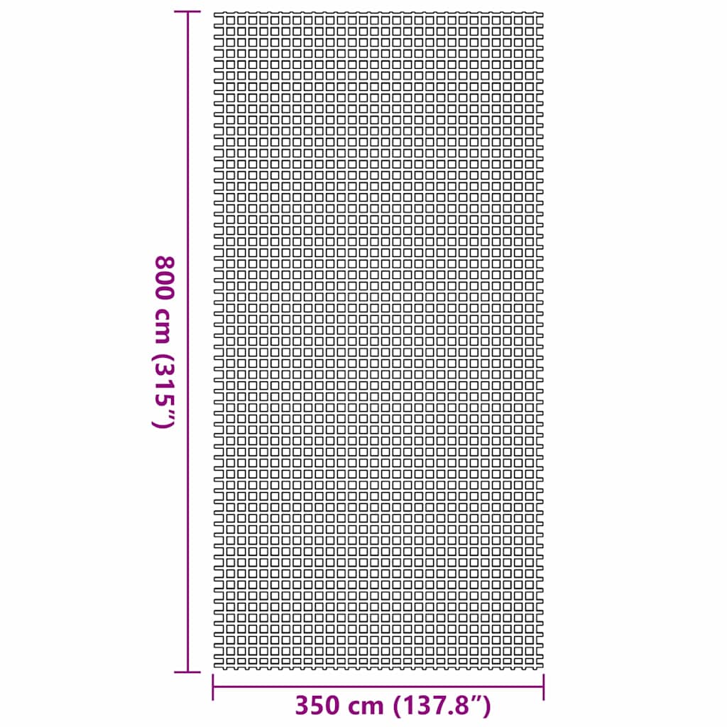 Teppi za šator Zelena 800 x 350 cm Poliester