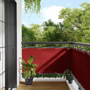 Balkonska pregrada crvena 75x800 cm 100% poliester Oxford