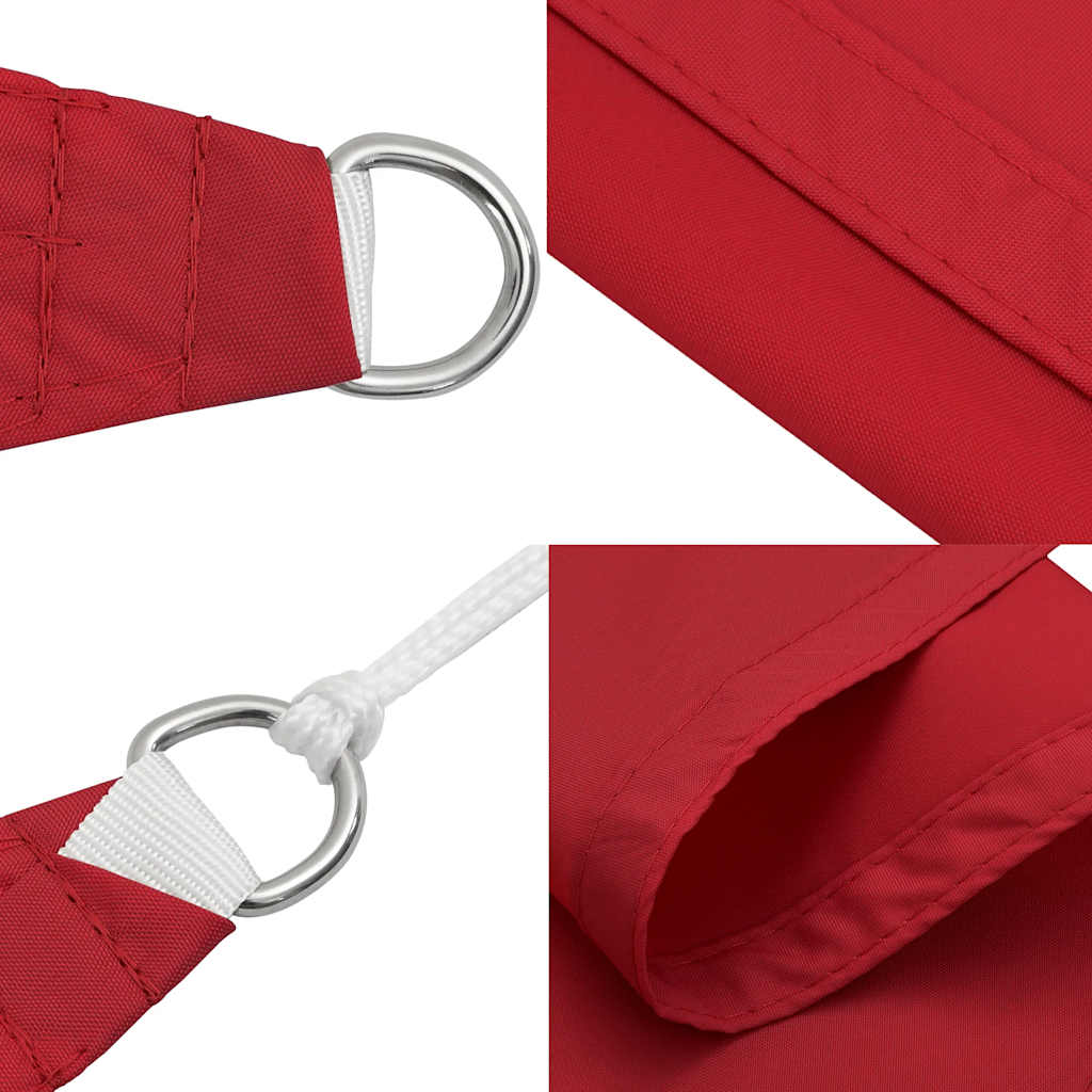 Sjenilo za sunce crveno 7x5x5 m 100% poliester oxford