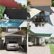 Jedro za sjenu od sunca smeđe boje 7x5x5 m 100% poliester oxford