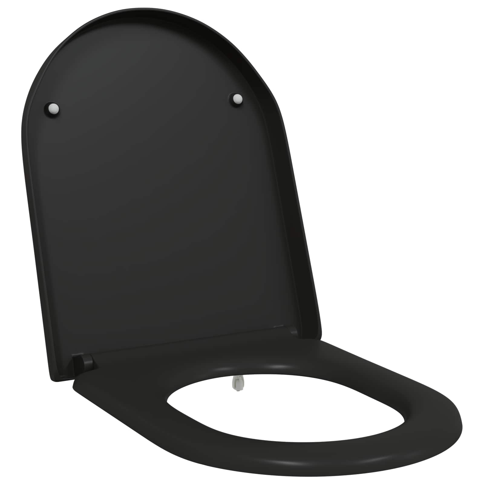 WC daska Crna 49 x 36 x 4 cm Duroplast