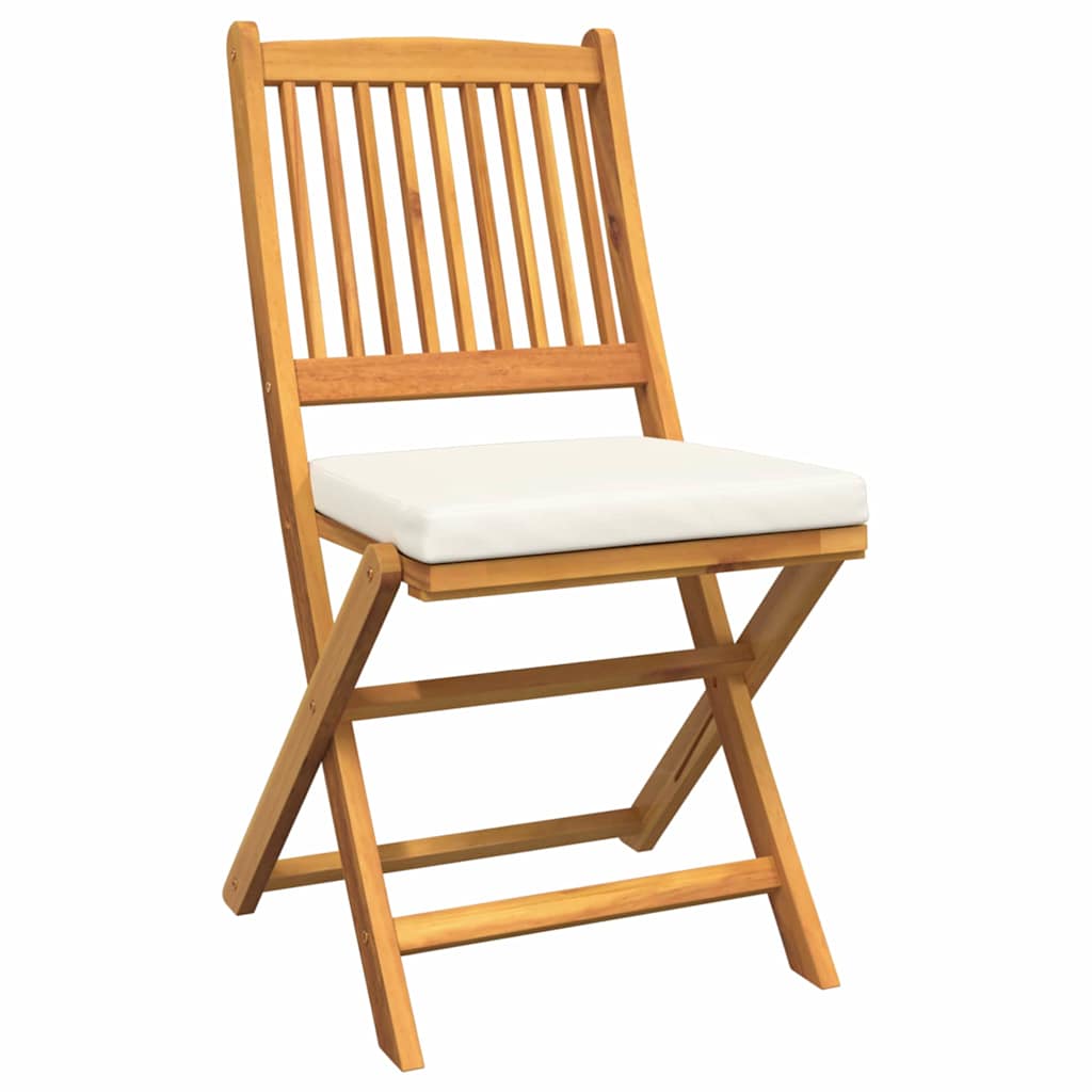 Sklopiva stolica s jastukom 4 pcs Bijelo 49 x 57,5 x 92 cm