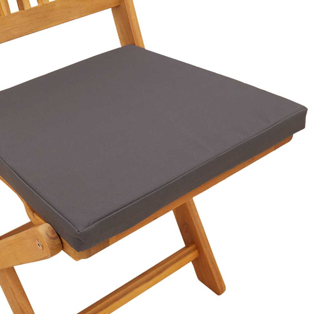 Sklopiva stolica s jastukom 4 pcs Siva 49 x 57,5 x 92 cm