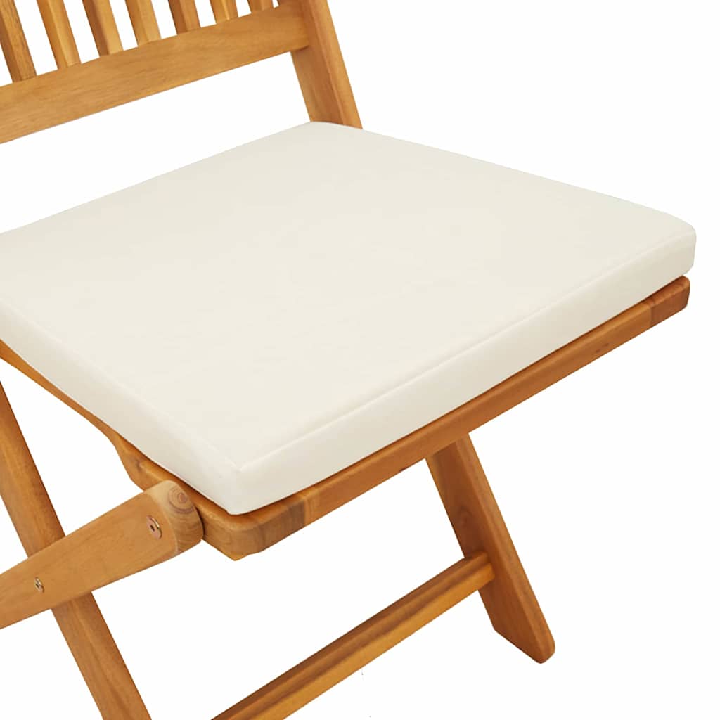 Sklopiva stolica s jastukom 6 pcs Bijelo 49 x 57,5 x 92 cm