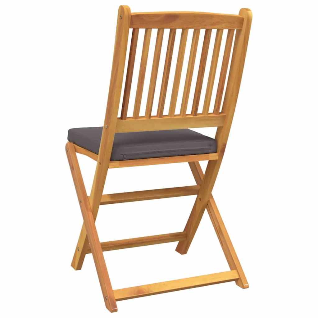 Sklopiva stolica s jastukom 6 pcs Siva 49 x 57,5 x 92 cm