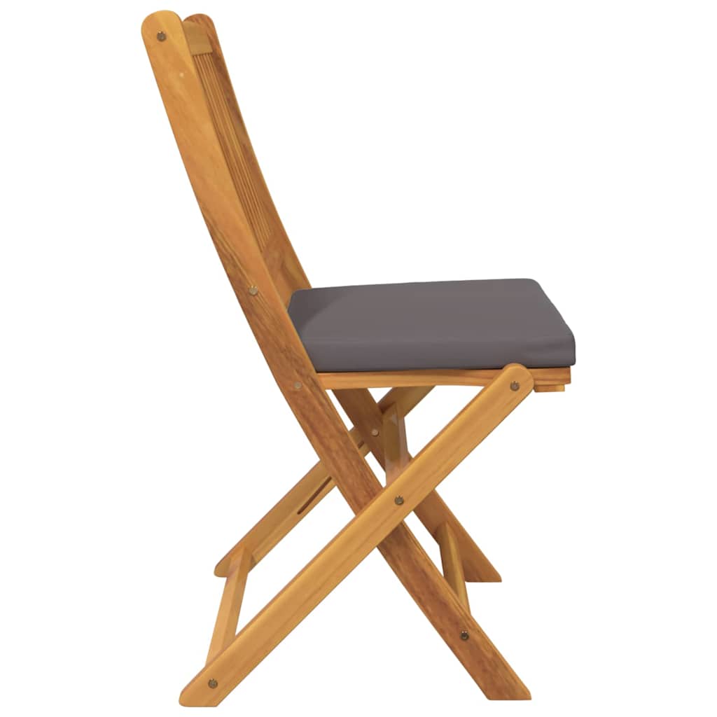 Sklopiva stolica s jastukom 6 pcs Siva 49 x 57,5 x 92 cm