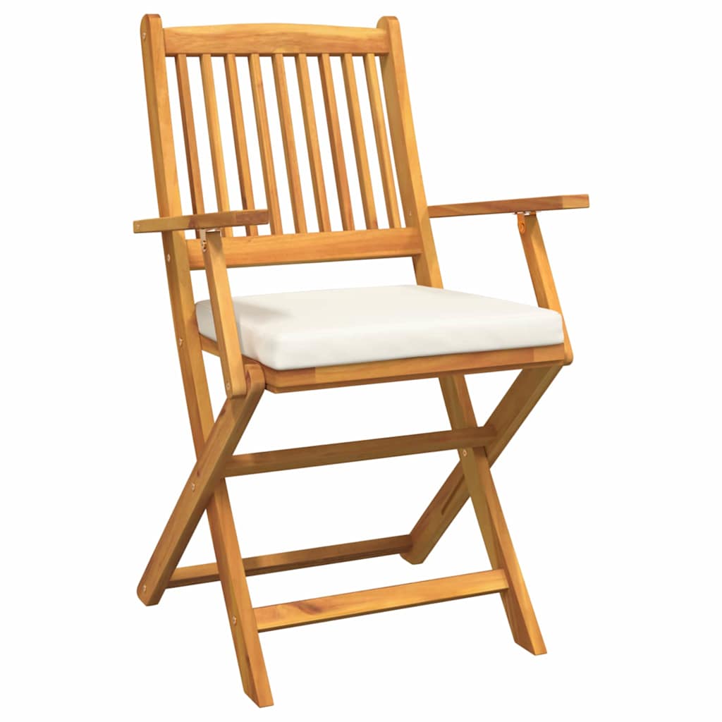 Sklopiva stolica s jastukom 6 pcs Bijelo 49 x 57,5 x 92 cm