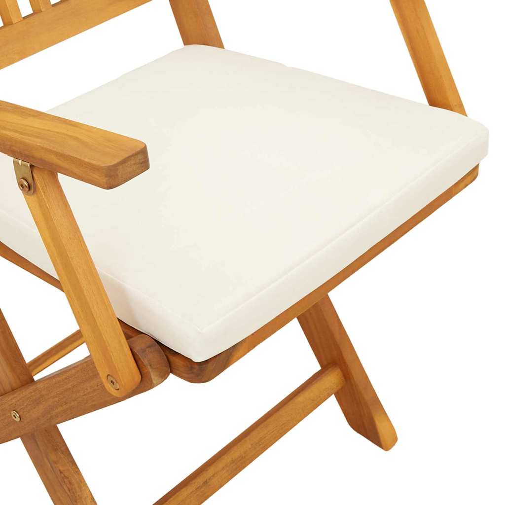Sklopiva stolica s jastukom 8 pcs Bijelo 49 x 57,5 x 92 cm