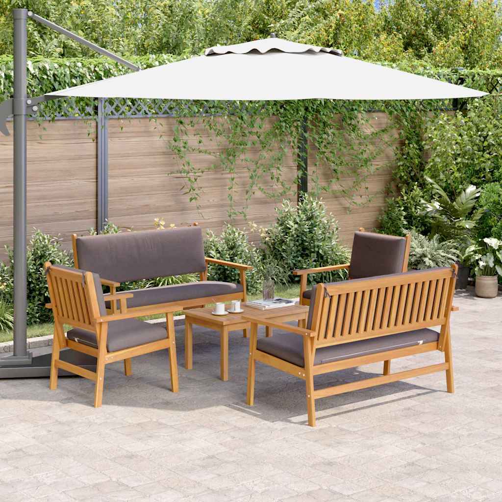 Sjedeća garnitura za vrt 5 pcs Smeđa Čvrsto drvo akacije