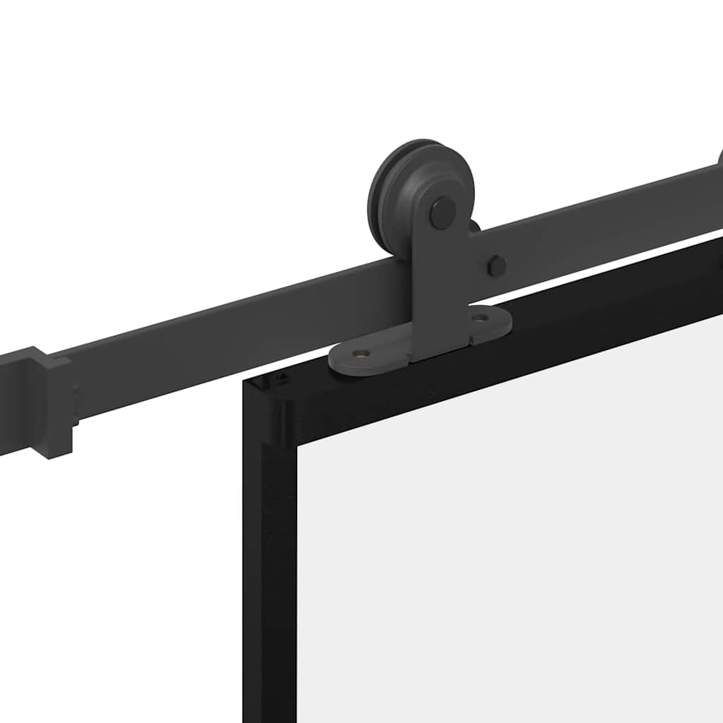 Klizna vrata s priborom 90 x 205 cm od ESG stakla i aluminija