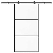 Klizna vrata s okovom 102x205 cm ESG staklo i aluminij