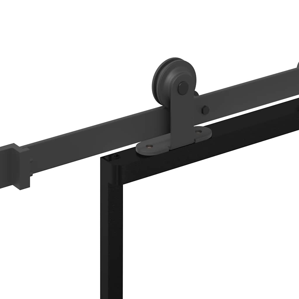 Klizna vrata s priborom 76 x 205 cm od ESG stakla i aluminija