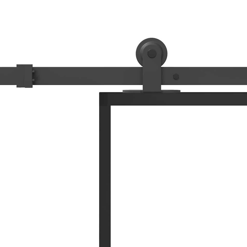 Klizna vrata s priborom 90 x 205 cm od ESG stakla i aluminija