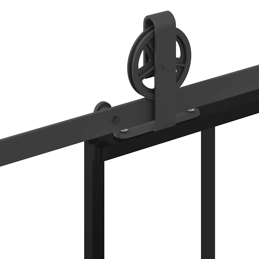 Klizna vrata s priborom 76 x 205 cm od ESG stakla i aluminija