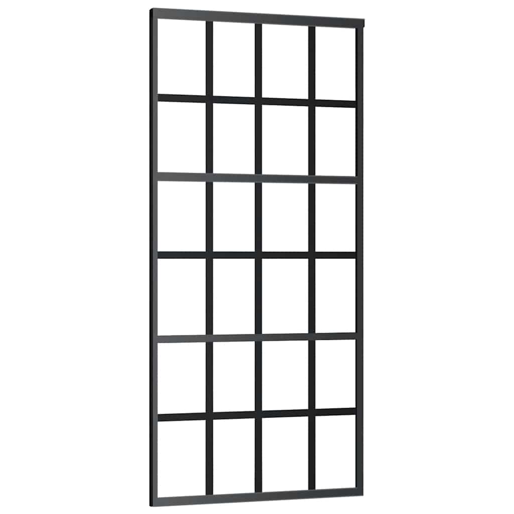 Klizna vrata s priborom 90 x 205 cm od ESG stakla i aluminija