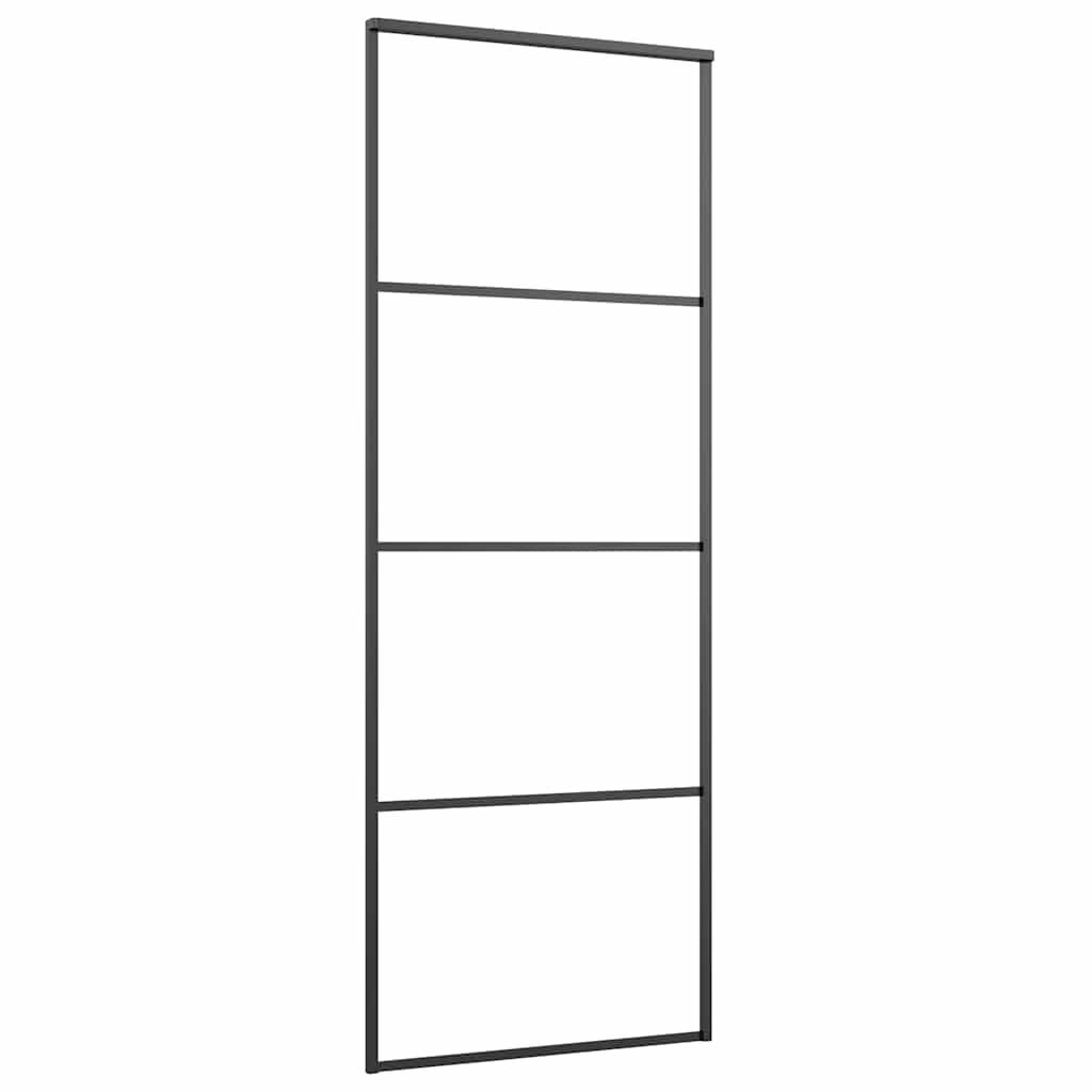Klizna vrata s priborom 76 x 205 cm od ESG stakla i aluminija