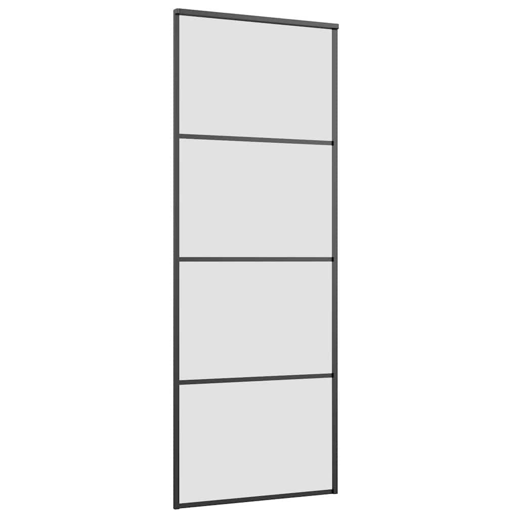Klizna vrata s priborom 76 x 205 cm od ESG stakla i aluminija