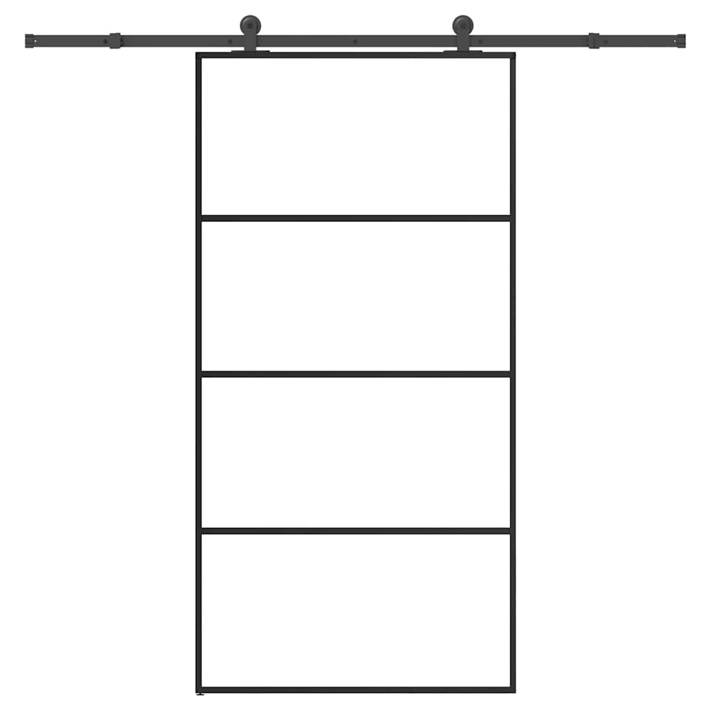 Klizna vrata s priborom 102,5x205 cm od stakla ESG i aluminija