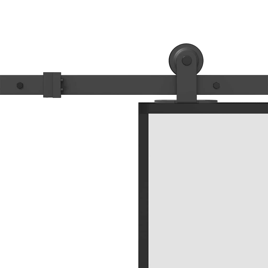 Klizna vrata s priborom 76 x 205 cm od ESG stakla i aluminija