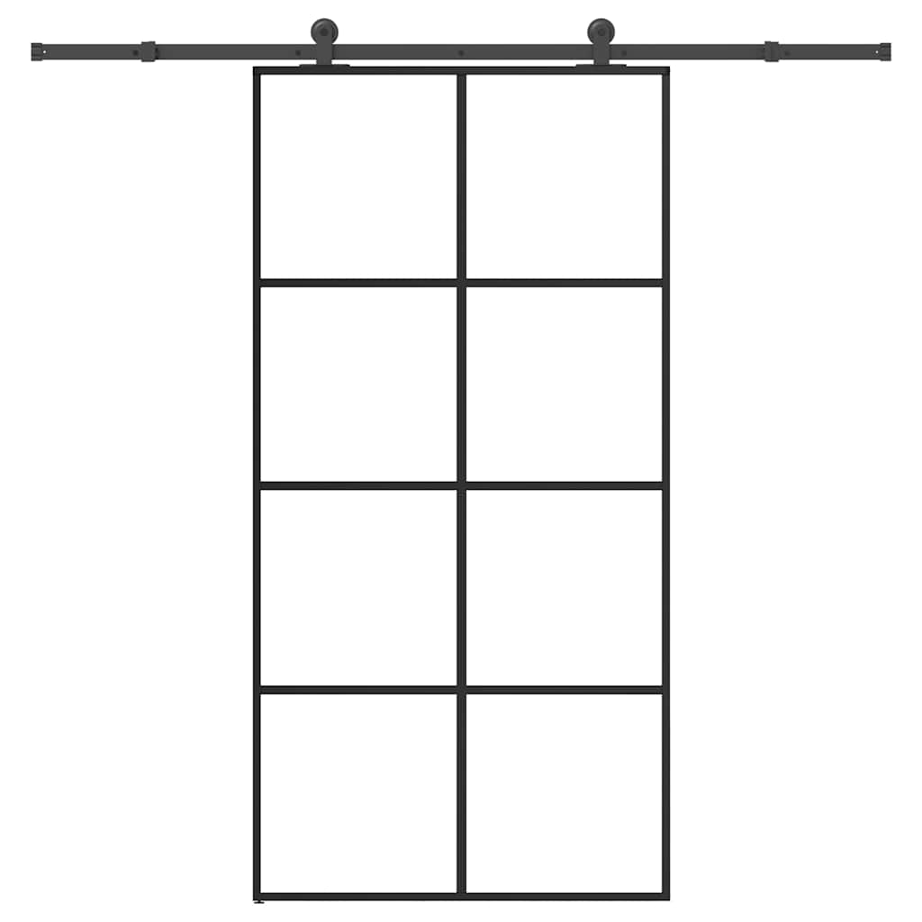 Klizna vrata s priborom 102,5x205 cm od stakla ESG i aluminija