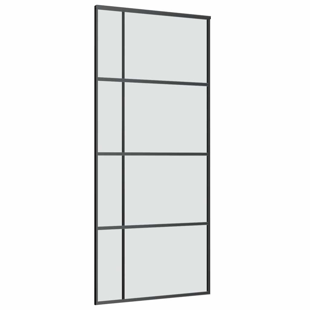 Klizna vrata s priborom 90 x 205 cm od ESG stakla i aluminija