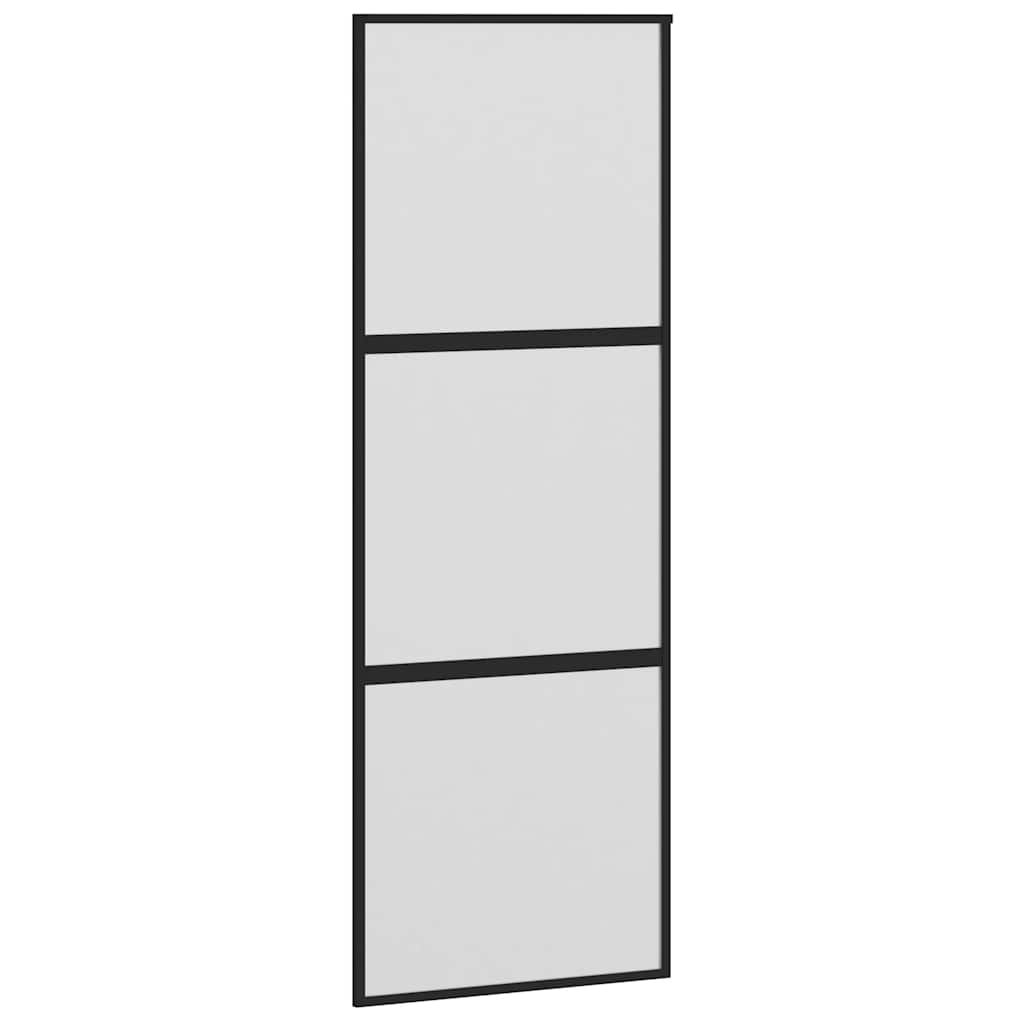 Klizna vrata s priborom 76 x 205 cm kaljeno staklo i aluminij