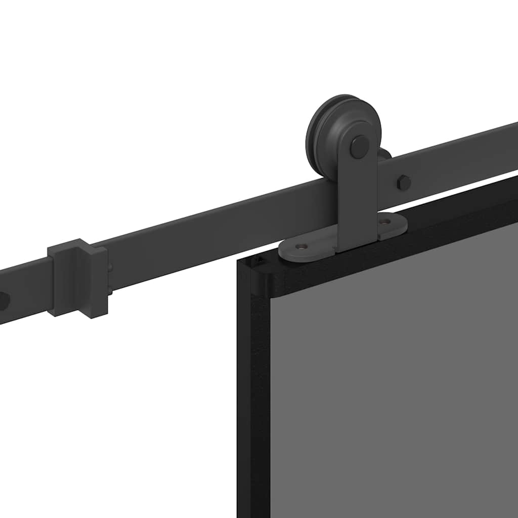 Klizna vrata s priborom 76 x 205 cm kaljeno staklo i aluminij