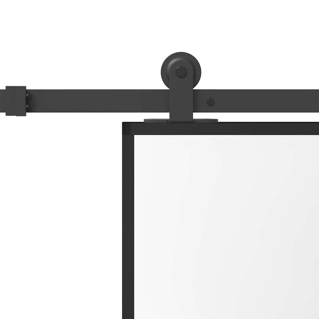 Klizna vrata s priborom 76 x 205 cm kaljeno staklo i aluminij