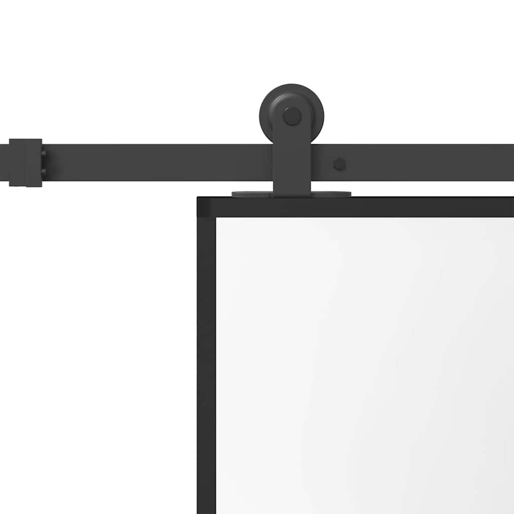 Klizna vrata s priborom 76 x 205 cm kaljeno staklo i aluminij